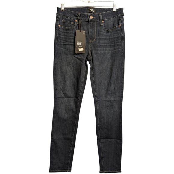 NWT Paige Verdugo Ankle in Attica Dark Wash 5 Pocket Skinny Jeans Size 28 - Picture 1 of 14